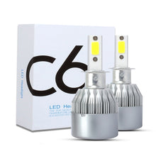 Load image into Gallery viewer, 2 PCS  H3 18W 1800 LM 6000K IP68 Canbus Constant Current Car LED Headlight with 2 COB Lamps, DC 9-36V, H3