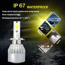 Load image into Gallery viewer, 2 PCS  H3 18W 1800 LM 6000K IP68 Canbus Constant Current Car LED Headlight with 2 COB Lamps, DC 9-36V, H3