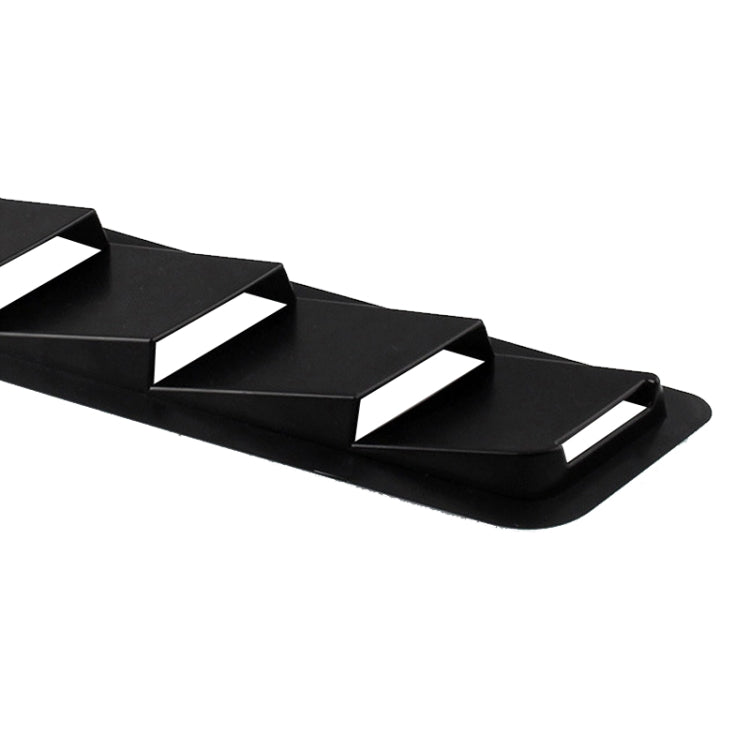 2 PCS Universal Car Air Intake Scoop Bonnet Hood Vent Louver Cooling Panel Trim Set, Black