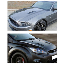 Load image into Gallery viewer, 2 PCS Universal Car Air Intake Scoop Bonnet Hood Vent Louver Cooling Panel Trim Set, Black