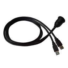 Load image into Gallery viewer, 1m Flush Mount USB 3.0 Dock Car Ship Motorcycle Dashboard Panel Male to Female Data Waterproof Extension Cord, For Cable Length: 1m
