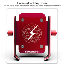 Load image into Gallery viewer, Motorcycle Aluminum Alloy Mobile Phone Bracket with Hook, Suitable for 4-6.5 inch Phones