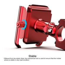 Load image into Gallery viewer, Motorcycle Aluminum Alloy Mobile Phone Bracket with Hook, Suitable for 4-6.5 inch Phones