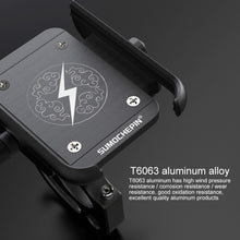 Load image into Gallery viewer, Motorcycle Aluminum Alloy Mobile Phone Bracket with Hook, Suitable for 4-6.5 inch Phones