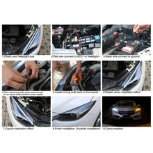 Load image into Gallery viewer, 2 PCS 30cm DC12V 4.2W Ultra-thin Car Auto Double Colors Turn Lights / Running Lights, with LED SMD-2835 Lamp Beads (Turn Lights: Yellow Light; Running Lights: Ice Blue Light), Turn Lights: Yellow Light; Running Lights: Ice Blue Light