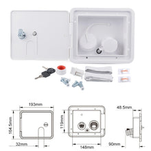 Load image into Gallery viewer, White Water Inlet Integrated Fill Dish Hatch Lock for RV Trailer Camper, A1063