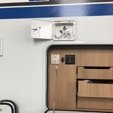 Load image into Gallery viewer, White Water Inlet Integrated Fill Dish Hatch Lock for RV Trailer Camper, A1063