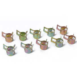 10 PCS 9mm Car Spring Clip Fuel Line Hose Clip Water Pipe Air Tube Clamp Fastener, 10 PCS 9mm