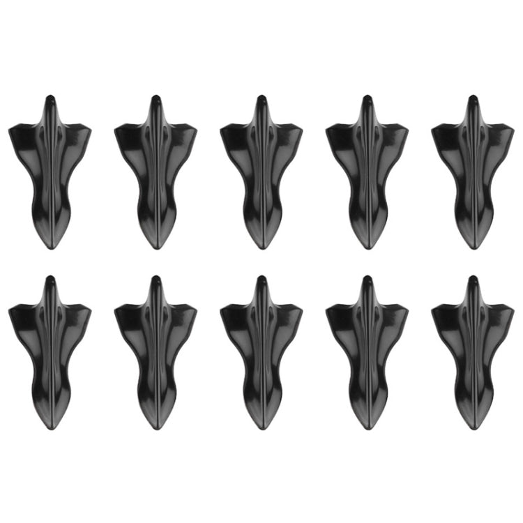 10 PCS Universal Car Black Shark Fin Diffuser Vortex Generator Roof Spoiler, Black