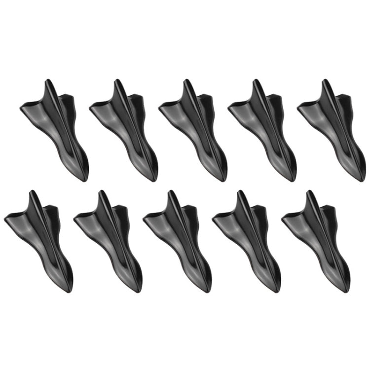 10 PCS Universal Car Black Shark Fin Diffuser Vortex Generator Roof Spoiler, Black