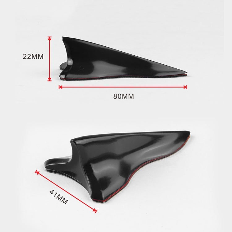 10 PCS Universal Car Black Shark Fin Diffuser Vortex Generator Roof Spoiler, Black