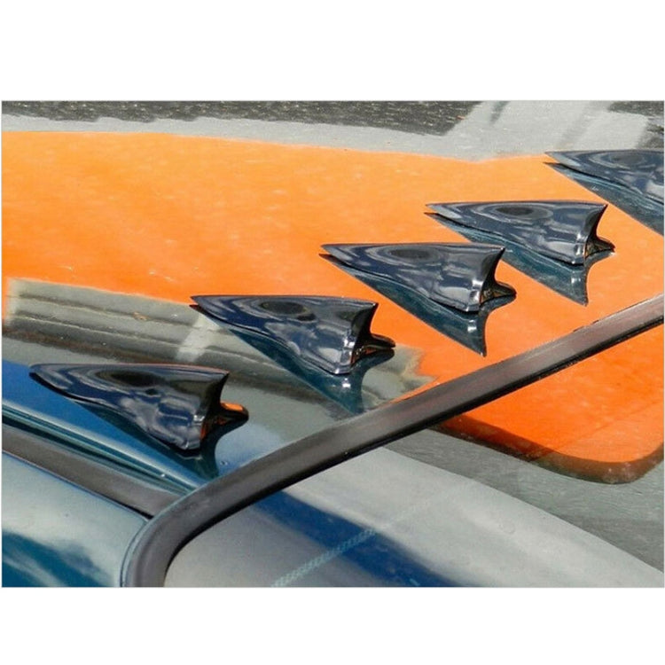 10 PCS Universal Car Black Shark Fin Diffuser Vortex Generator Roof Spoiler, Black