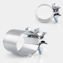 Load image into Gallery viewer, 2.5 inch 63mm Car Turbo Exhaust Downpipe Stainless Steel Lap Joint Band Clamp, 2.5 inch