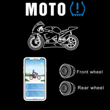 Load image into Gallery viewer, Motorcycle Bluetooth Tire Pressure Monitoring System TPMS Mobile Phone APP Detection 2 External Sensors, TPMS