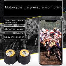 Load image into Gallery viewer, Motorcycle Bluetooth Tire Pressure Monitoring System TPMS Mobile Phone APP Detection 2 External Sensors, TPMS