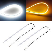 Load image into Gallery viewer, 2 PCS 45cm DC12V 5W Ultra-thin Waterproof Car Auto Double Colors Turn Lights / Running Lights SMD-2835 LED Bulbs (Turn Lights: Yellow Light; Running Lights: Blue Light), 45cm Turn Lights: Yellow Light; Running Lights: White Light                       ...
