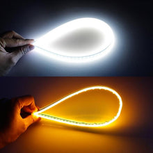 Load image into Gallery viewer, 2 PCS 45cm DC12V 5W Ultra-thin Waterproof Car Auto Double Colors Turn Lights / Running Lights SMD-2835 LED Bulbs (Turn Lights: Yellow Light; Running Lights: Blue Light), 45cm Turn Lights: Yellow Light; Running Lights: White Light                       ...