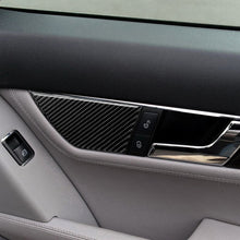 Load image into Gallery viewer, 2 PCS Car Carbon Fiber Left Drive Seat Adjustment Panel Decorative Sticker for Mercedes-Benz W204 2007-2013, Left Drive Seat Adjustment (A)