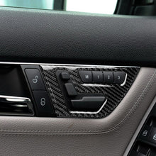 Load image into Gallery viewer, 2 PCS Car Carbon Fiber Left Drive Seat Adjustment Panel Decorative Sticker for Mercedes-Benz W204 2007-2013, Left Drive Seat Adjustment (A)