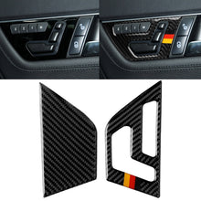 Load image into Gallery viewer, 2 PCS German Flag Car Carbon Fiber Right Drive Seat Adjustment Panel Decorative Sticker for Mercedes-Benz W204 2007-2013, Right Drive Seat Adjustment (A)