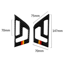 Load image into Gallery viewer, 2 PCS German Flag Car Carbon Fiber Seat Adjustment Panel Decorative Sticker for Mercedes-Benz W204 2007-2013, Seat Adjustment