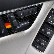 Load image into Gallery viewer, 2 PCS German Flag Car Carbon Fiber Seat Adjustment Panel Decorative Sticker for Mercedes-Benz W204 2007-2013, Seat Adjustment