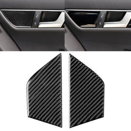 2 PCS Car Carbon Fiber Seat Adjustment Panel Decorative Sticker for Mercedes-Benz W204 2007-2013, Seat Adjustment (C)