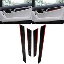 Load image into Gallery viewer, 4 PCS Car Carbon Fiber Red Inner Door Panel Decorative Sticker for Mercedes-Benz W204 2007-2013, Red Inner Door Panel