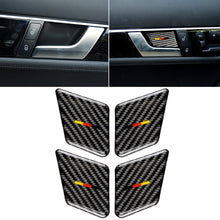 Load image into Gallery viewer, 4 PCS Car German Flag Carbon Fiber Door Inner Handle Wrist Panel Decorative Sticker for Mercedes-Benz C Class 2007-2013 / E Class 2009-2016, Door Inner Handle Wrist