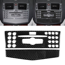Load image into Gallery viewer, Car Carbon Fiber Center Console Panel Decorative Sticker for Mercedes-Benz W204 C Class 2007-2010, Center Console (A)
