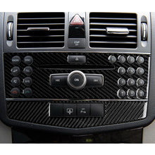 Load image into Gallery viewer, Car Carbon Fiber Center Console Panel Decorative Sticker for Mercedes-Benz W204 C Class 2007-2010, Center Console (C)
