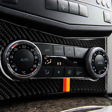 Load image into Gallery viewer, Car German Flag Carbon Fiber Air Conditioning Panel Decorative Sticker for Mercedes-Benz W204 C Class 2007-2010, Air Conditioning (German Flag)