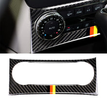 Load image into Gallery viewer, Car German Flag Carbon Fiber Air Conditioning Knob Control Panel Decorative Sticker for Mercedes-Benz W204 C Class 2011-2013, Air Conditioning Knob