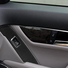 Load image into Gallery viewer, 2 PCS Car Carbon Fiber Window Lift Panel Decorative Sticker for Mercedes-Benz W204 C Class 2007-2013, Left Drive, Window Lift Panel