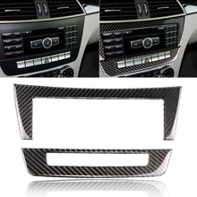 Load image into Gallery viewer, Car Carbon Fiber Central Control CD Panel Decorative Sticker for Mercedes-Benz W204 2011-2013 7-buttons, Central Control CD Panel