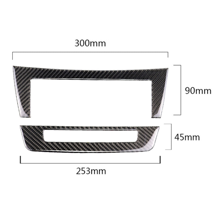 Car Carbon Fiber Central Control CD Panel Decorative Sticker for Mercedes-Benz W204 2011-2013 7-buttons, Central Control CD Panel