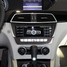 Load image into Gallery viewer, Car Carbon Fiber Central Control CD Panel Decorative Sticker for Mercedes-Benz W204 2011-2013 7-buttons, Central Control CD Panel