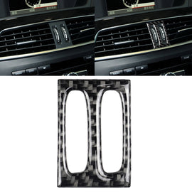 Car Carbon Fiber Intermediate Air Outlet Panel Decorative Sticker for Mercedes-Benz W204 2011-2013, Intermediate Air Outlet