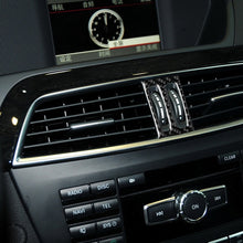 Load image into Gallery viewer, Car Carbon Fiber Intermediate Air Outlet Panel Decorative Sticker for Mercedes-Benz W204 2011-2013, Intermediate Air Outlet