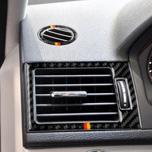 Load image into Gallery viewer, Car German Flag Carbon Fiber Air Outlet Ring + Intermediate Air Outlet + Side Air Outlet Panel Decorative Sticker for Mercedes-Benz W204 207-2010, Air Outlet (German Flag)