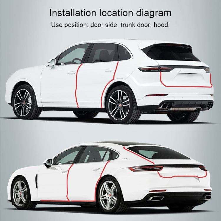 Universal Car Door Invisible Anti-collision Strip Protection Guards Trims Stickers Tape, Size: 2cm x 3m, Size: 2cm x 3m