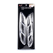 Load image into Gallery viewer, 2PCS V-623 JDM Style Plastic Decorative Air Flow Intake Turbo Bonnet Hood Side Vent Cover With Self-adhesive Stick, V-623