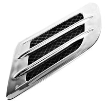 Load image into Gallery viewer, 2 PCS Euro Style Plastic Decorative Air Flow Intake Turbo Bonnet Hood Side Vent Grille Cover With Self-adhesive Sticker