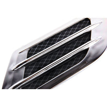 Load image into Gallery viewer, 2 PCS Euro Style Plastic Decorative Air Flow Intake Turbo Bonnet Hood Side Vent Grille Cover With Self-adhesive Sticker