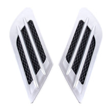 Load image into Gallery viewer, 2 PCS Euro Style Plastic Decorative Air Flow Intake Turbo Bonnet Hood Side Vent Grille Cover With Self-adhesive Sticker