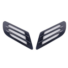 Load image into Gallery viewer, 2 PCS Euro Style Metal Decorative Air Flow Intake Turbo Bonnet Hood Side Vent Grille Cover with Self-adhesive Sticker