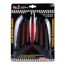 Load image into Gallery viewer, 2 PCS Euro Style Metal Decorative Air Flow Intake Turbo Bonnet Hood Side Vent Grille Cover with Self-adhesive Sticker