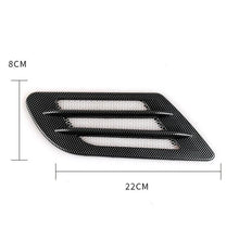 Load image into Gallery viewer, 2 PCS Euro Style Metal Decorative Air Flow Intake Turbo Bonnet Hood Side Vent Grille Cover with Self-adhesive Sticker