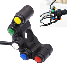 Load image into Gallery viewer, Motorcycle Headlight Auxiliary Light Horn Switches Aluminum Alloy Five-position Faucet Switches with Light, Aluminum Alloy Five-position