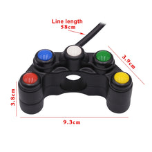 Load image into Gallery viewer, Motorcycle Headlight Auxiliary Light Horn Switches Aluminum Alloy Five-position Faucet Switches with Light, Aluminum Alloy Five-position
